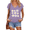 Purple, variant on UNISHE Women's Sleeveless V-Neck Tank Tops Casual Loose Fit Summer Blouses Trendy Yellow Polka Dot Print Shirt
