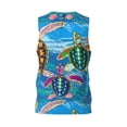 thumbnail image 3 of Easygdp Little Sea Turtles Men's Mesh Basketball Jersey Quick Drying Sleeveless Shirts Fitted Muscle Tank Tops Sport Round Neck T-Shirt - Large, 3 of 9