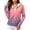 Pink, variant on UPF 50+ Sun Protection Hoodie for Women - Gradient Ombre Print Long Sleeve Zip Up Jacket with Thumbholes & Pockets, Lightweight Summer Active Rash Guard Pink M