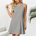 thumbnail image 2 of SAWOBUUN Womens Sleeveless Polka Dot Mini Dress Crew Neck Summer Casual Tank Dress Loose Fit Beach Sundress with Pockets, 2 of 6