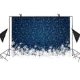 thumbnail image 1 of XDDJA Tissu en Polyester 7x5ft Toile de Fond de Photographie de Neige Neige Tombant la Nuit Ciel Photo Cabine Studio Accessoires TV Mur Rideau Partie Fond, 1 of 2