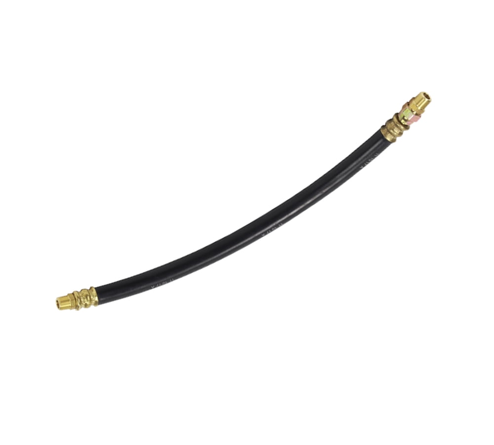 Air Brake Hose Assembly 18" x 3/8"-18 for Semi Trucks | 1/2" ID 3/8" NPT 225 PSI 1 Fixed 1 Swivel DOT FMVSS106 SAE J1402 | Replaces 16318