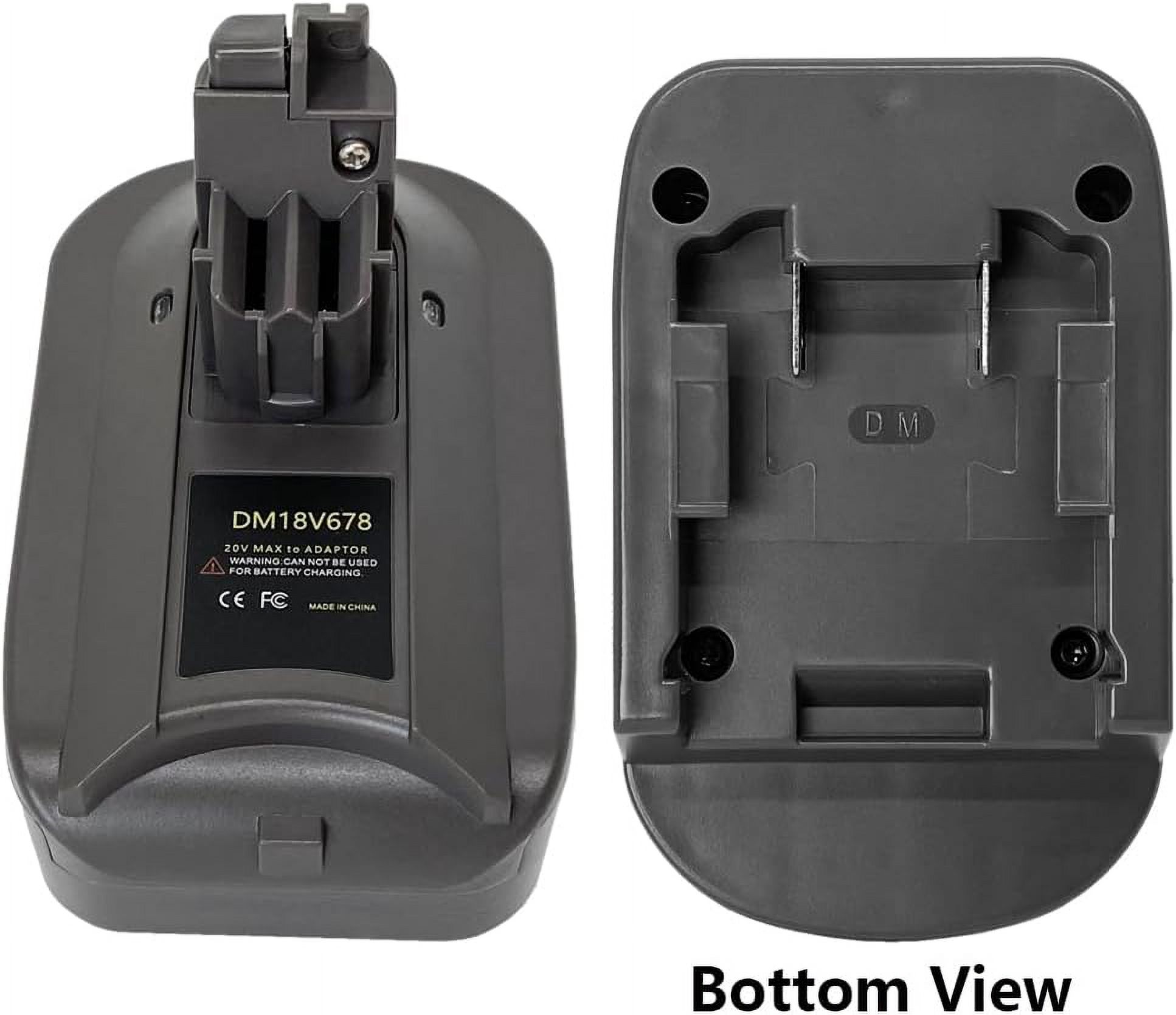 V6 V7 V8 Adapter for Mil_wau+kee M18 18V/ De_wa+lt 20V Li-ion Battery Convert to for Dyson V6 V7 V8 Series Vacuum Cleaner Animal Absolute Fluffy Motorhead Pro Battery (Adapter only)