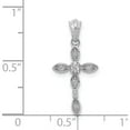 thumbnail image 4 of 14K White Gold 1/20Ct. Diamond Cross Pendant (23 X 10.5) Made In India pm5067-005-wa, 4 of 5