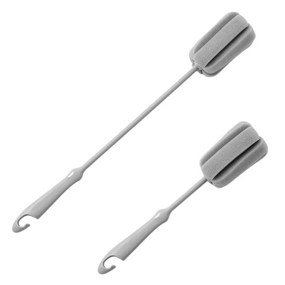 2 Pcs Dry Brush Cleaner for Cup Cleaning Electric Bottle Water Grey