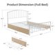 thumbnail image 3 of Oak tamaño completo size almacenamiento cama de plataforma con rattan accent, 4 cajones, de madera cabecero, y LED light strip - no box spring required, 3 of 5