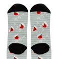 thumbnail image 3 of ThisWear Christmas Party Favors Christmas Ho Ho Ho Santa Hat Socks Holiday Gifts 1-Pair Novelty Crew Socks, 3 of 5