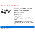thumbnail image 2 of Front Sway Bar Link Kit - Compatible with 2001 - 2005 Honda Civic 2002 2003 2004, 2 of 2