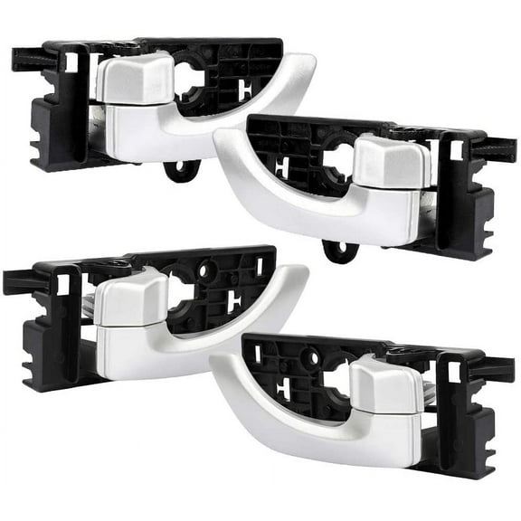 CCIYU Door Handles fit for 2005-2008 for Hyundai Sonata Interior Driver Passenger Side Silver(4PCS)