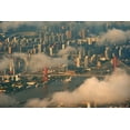 thumbnail image 2 of Su, Keren 14x11 White Modern Wood Framed Museum Art Print Titled - Aerial view of Shanghai-China, 2 of 4
