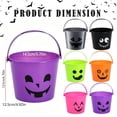 thumbnail image 4 of 1 Pc 6" HPurple Halloween Pumpkin Trick or Treat Bucket, Halloween Lantern Candy Basket, Trick or Treat Pumpkin Pails Cauldron Kettle Candy Holder, Halloween Party Supplies, 4 of 4