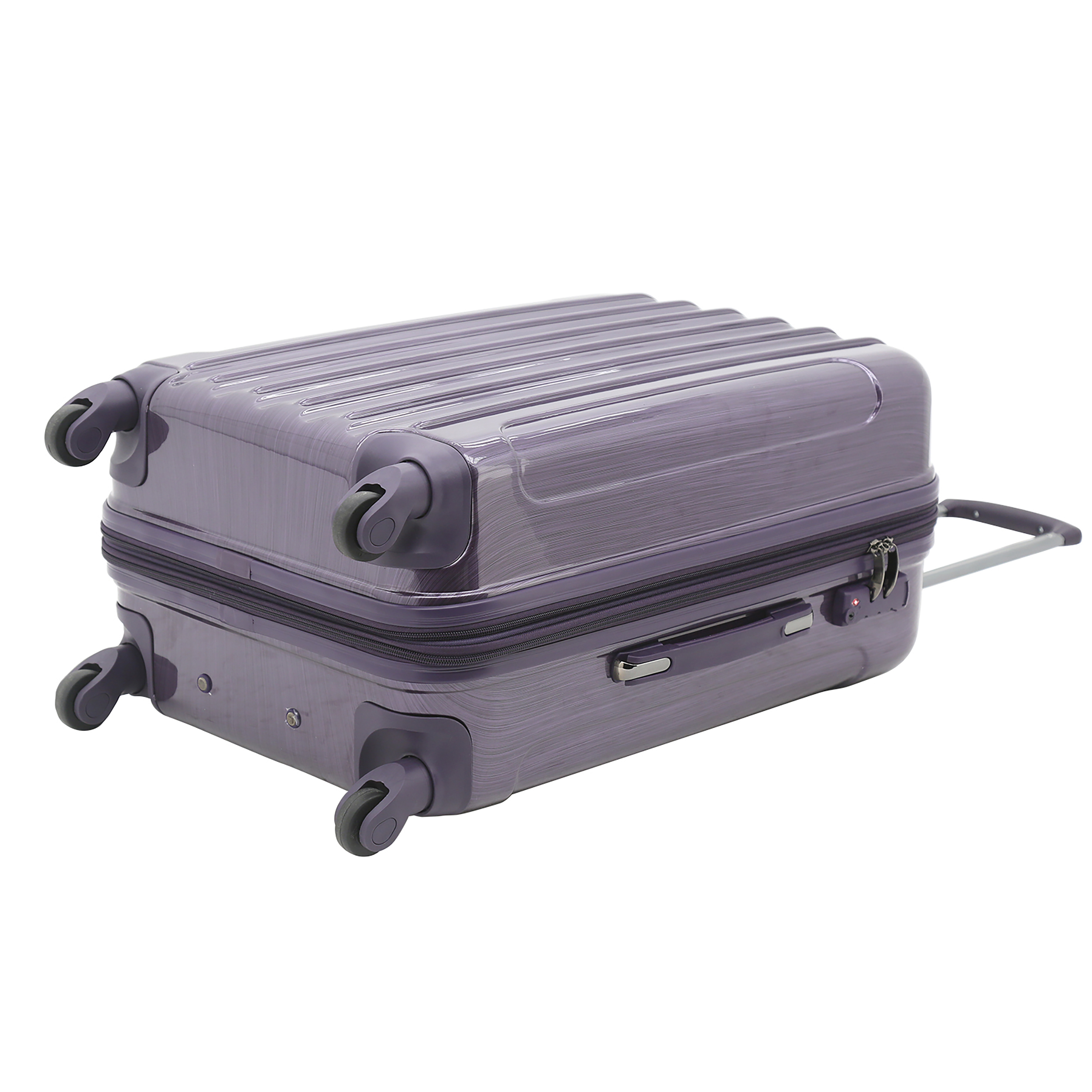 Protege Briarleigh 24" Hardside Checked Luggage, Purple photo 5