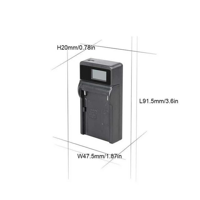 Camera Battery Charger Camping Hiking Traveling Charging Box Portable LCD Digital Charging Box Photography Replacement for F550/F750