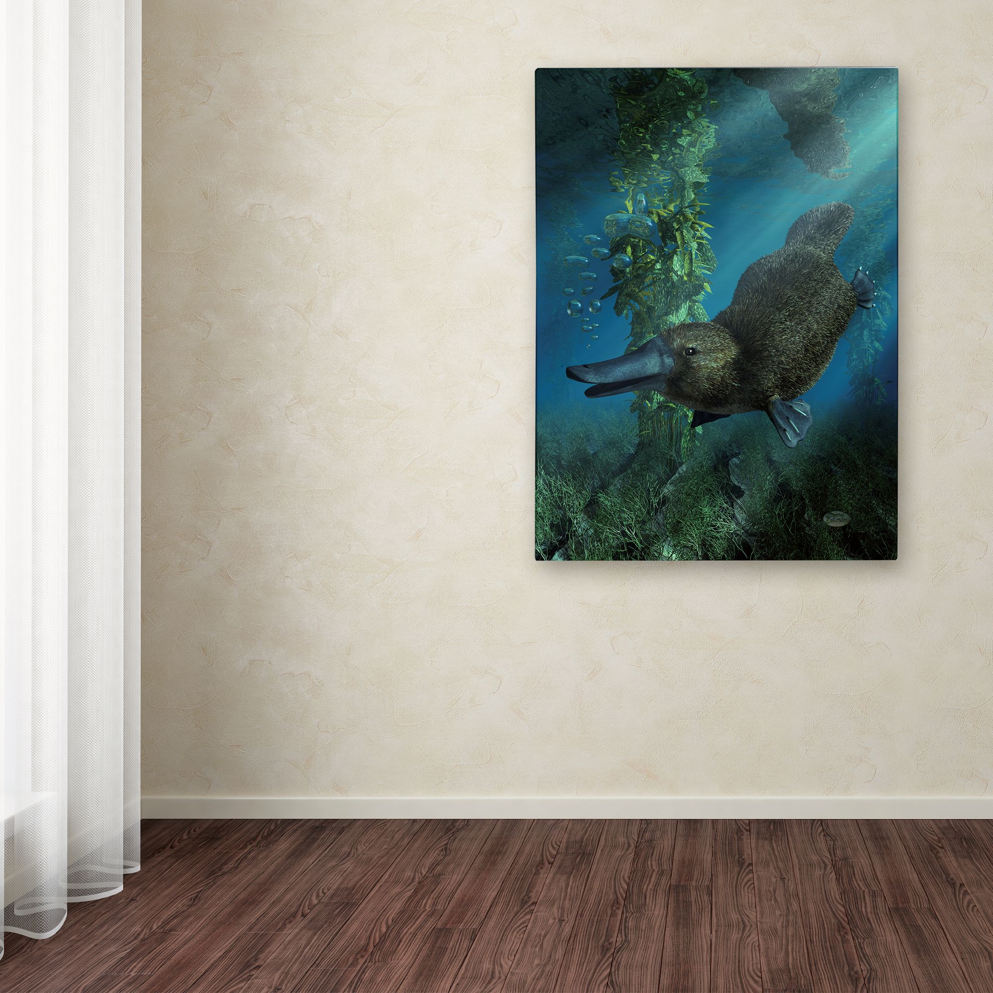 Trademark Fine Art 'Platypus' Canvas Art by Daniel Eskridge