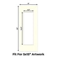 thumbnail image 2 of Cream Linen Picture Frame Mat for 8x20 Frames - Fits 5x15 Photos - 50 Mats, 2 of 7