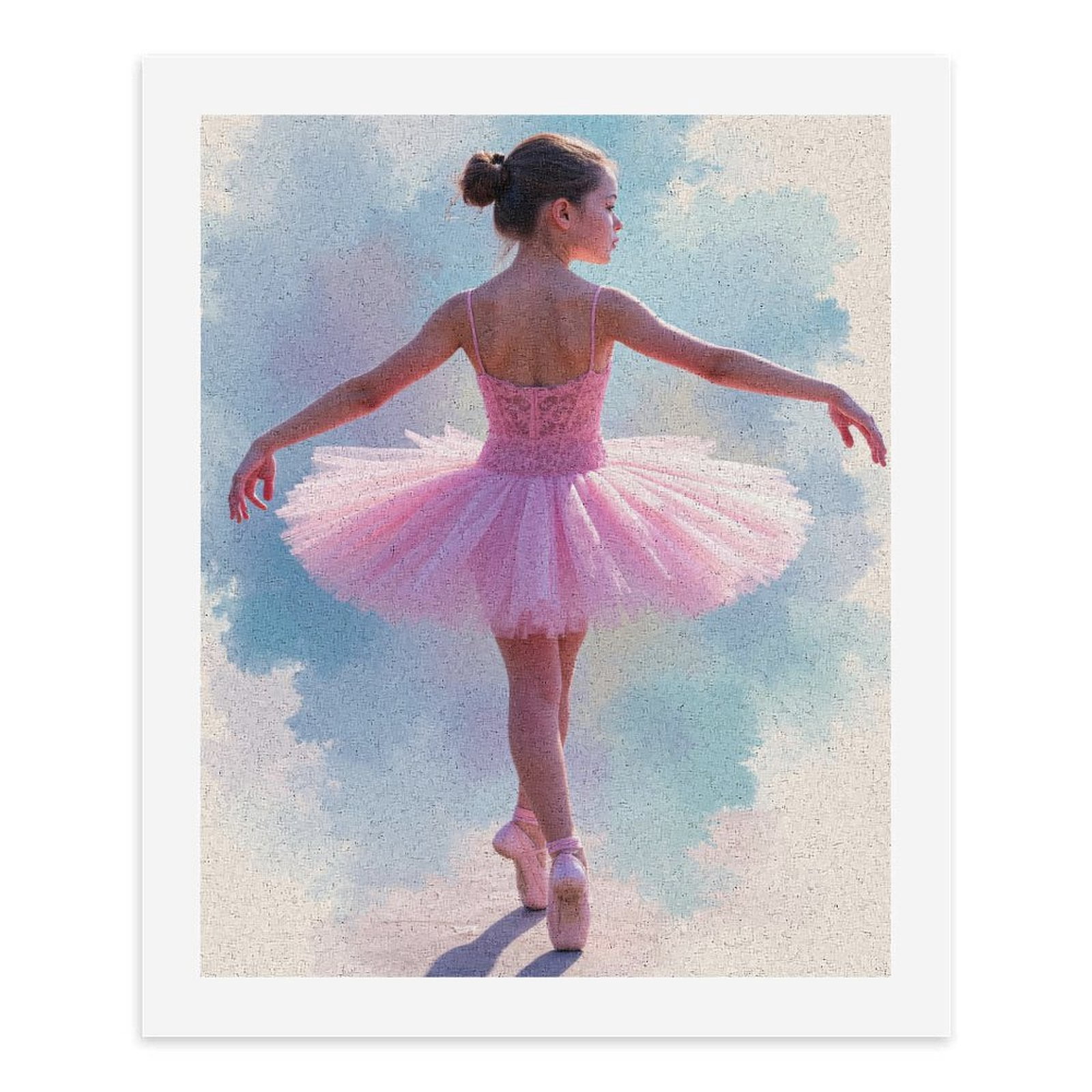 Paint by Numbers Kit for Adults, Ballet Dancer Pink Tutu Graceful Pose Paint by Numbers, Easy Paint by Numbers Kit for Adults Beginner, DIY Adult Paint by Number Kits on Canvas, Home Decor