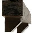 thumbnail image 4 of Ekena Millwork 6"H x 10"D x 48"W Rough Cedar Faux Wood Fireplace Mantel Kit with Ashford Corbels, Premium Aged, 4 of 12