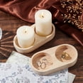 thumbnail image 4 of 2 PCS Wooden Tray for Salt and Pepper Grinder Set Round Salt and Pepper Set for Kitchen Table Countertop Kitchen Storage Holder fit Many Mills & Shakers Accessories, 4 of 7