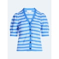 thumbnail image 5 of Free Assembly's Women's Cotton Crochet Cardigan Sweater with Puff Sleeves, Sizes XS-4X, 5 of 5