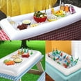 thumbnail image 2 of 2 PCS Gonflable Service/salade Bar Plateau Support de Boisson Alimentaire - Barbecue Pique-Nique Piscine Partie Buffet Luau Glacière, avec un Bouchon de Vidange, 2 of 7