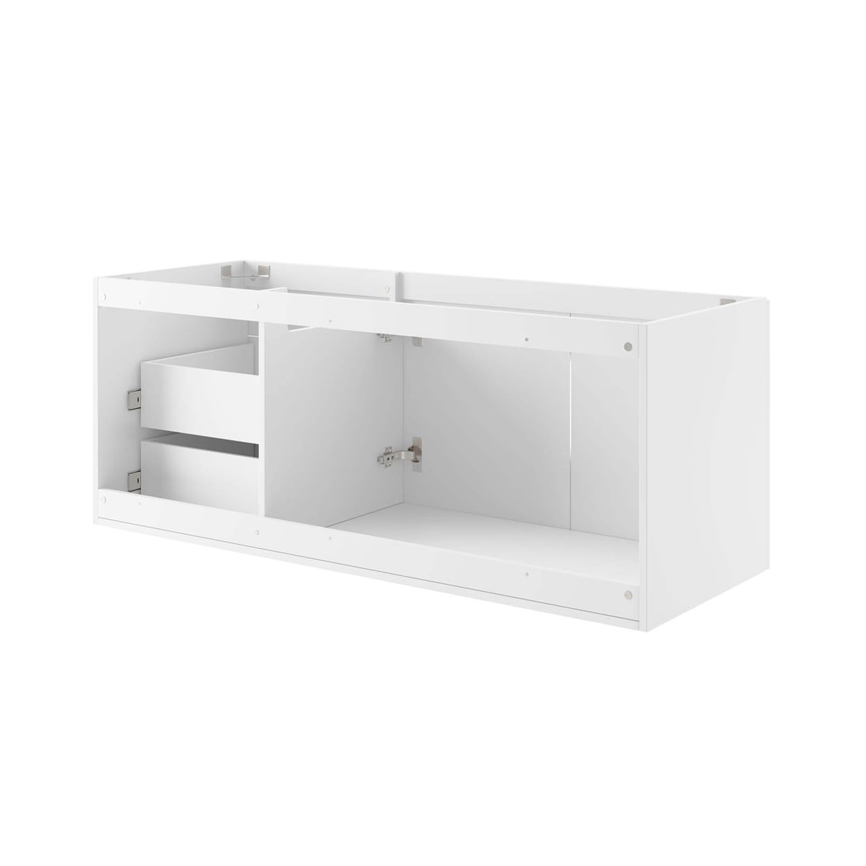 Vitality 48" Double or Single Sink Compatible (Not Included) Bathroom Vanity Cabinet in White