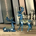 thumbnail image 5 of Aunavey Christmas Reindeer Figurines,2 PCS Resin Sitting  Standing Deer Statue,Elk Statues for Christmas Decorations, 5 of 9
