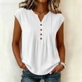 thumbnail image 5 of Sheghy Cotton Tank Top Women 100%Cotton Linen Blend Sleeveless Tee, Casual Fashion Summer Tank Top White S, 5 of 9