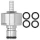 thumbnail image 1 of Tapa de carbonatación de acero inoxidable con cierre de bola de púas de 5/16 pulg., compatible con botellas de PET blando para elaboración de cerveza., 1 of 14