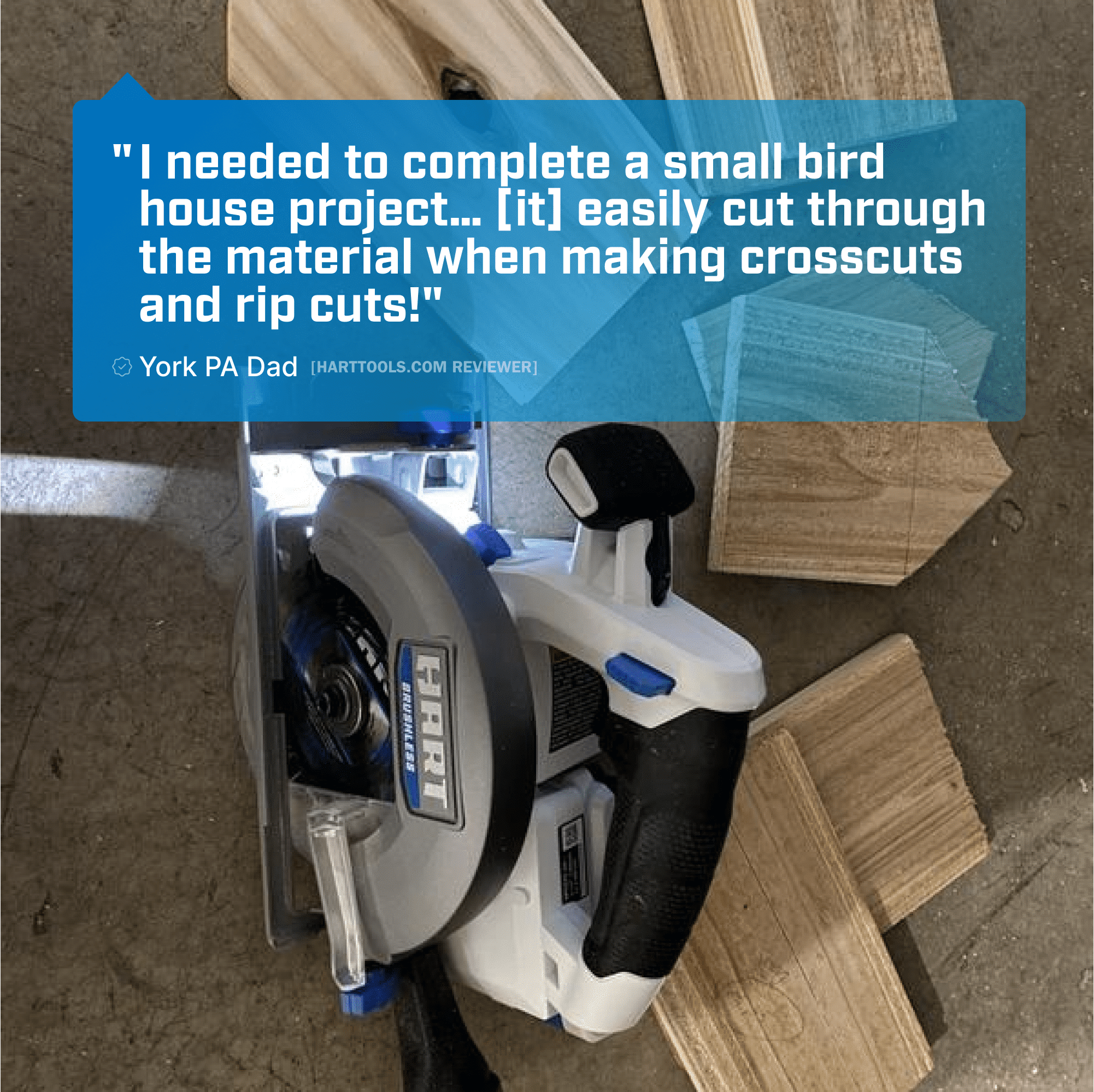 HART 20-Volt Brushless 5-1/2-inch Compact Battery-Powered Circular Saw (Battery Not Included) New Condition