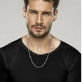 thumbnail image 4 of Miabella Italian Heavy 925 Sterling Silver Thick 3.2mm, 5mm, 7mm Curb Cuban Link Chain Necklace for Men Made in Italy (3.2mm, Length 24 Inches), 4 of 6