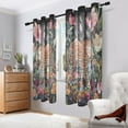 thumbnail image 7 of BZSMCE Window Curtain Panels Fashion Leopard Among Flora Printed 63x42in/63x52in, 7 of 7