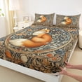 thumbnail image 3 of Homewish Wild Fox Full Size Sheets,Retro Rustic Flower Bed Sheets,Orange Brown Sheet Sets For Girl Kids,Microfiber Bedroom Decor,4pcs, 3 of 7