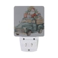 thumbnail image 2 of Green Car Santa and Gift Christmas Tree LED Night Light Sensor Lamp Plug-in Adjustable Brightness 2 Pack, 2 of 7