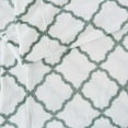 thumbnail image 7 of Great Bay Home Lattice Velvet Plush 4-Piece Sheet Set (Full, Lattice - White / Jade), 7 of 7