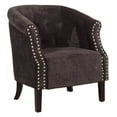thumbnail image 2 of Linon Tyrone Tufted Barrel Chair, Charcoal, 18 inch Seat Height, 2 of 4
