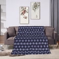 thumbnail image 7 of KLL Fleece Blanket Plush Throw Blanket Purple and Blue Squares ,Soft Fuzzy Cozy Flannel Blanket for Couch Sofa Bed.(80"x60" ), 7 of 7