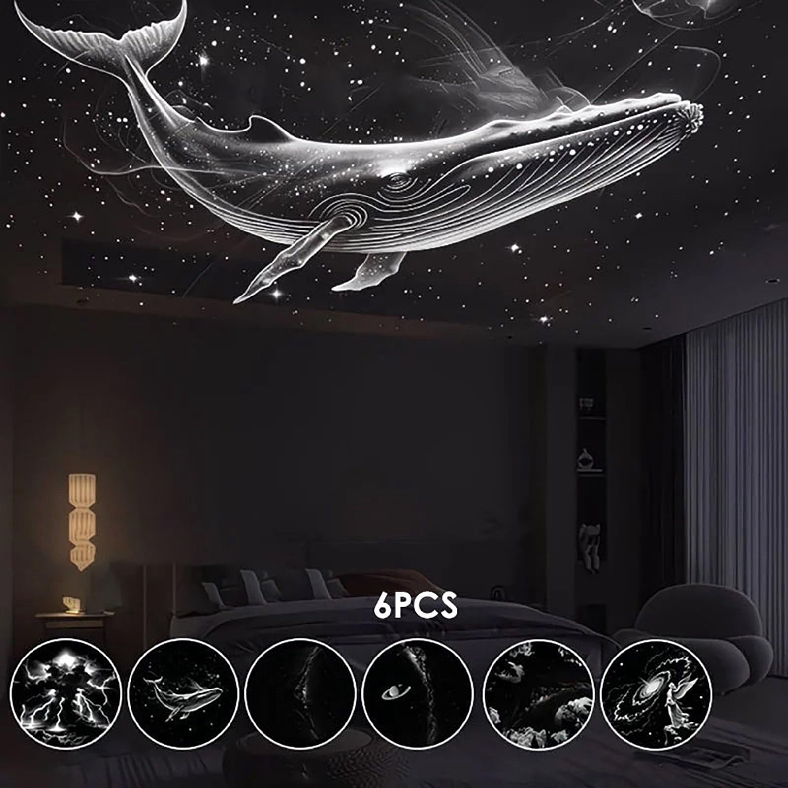 Galaxy Projector, 2-in-1 Starry Sky Projector & Night Light, 360° Adjustable LED Space Galaxy Lamp, Milky Way Mood Lighting, HD Image Star Projectors for Bedroom Hallway Ceiling Decor