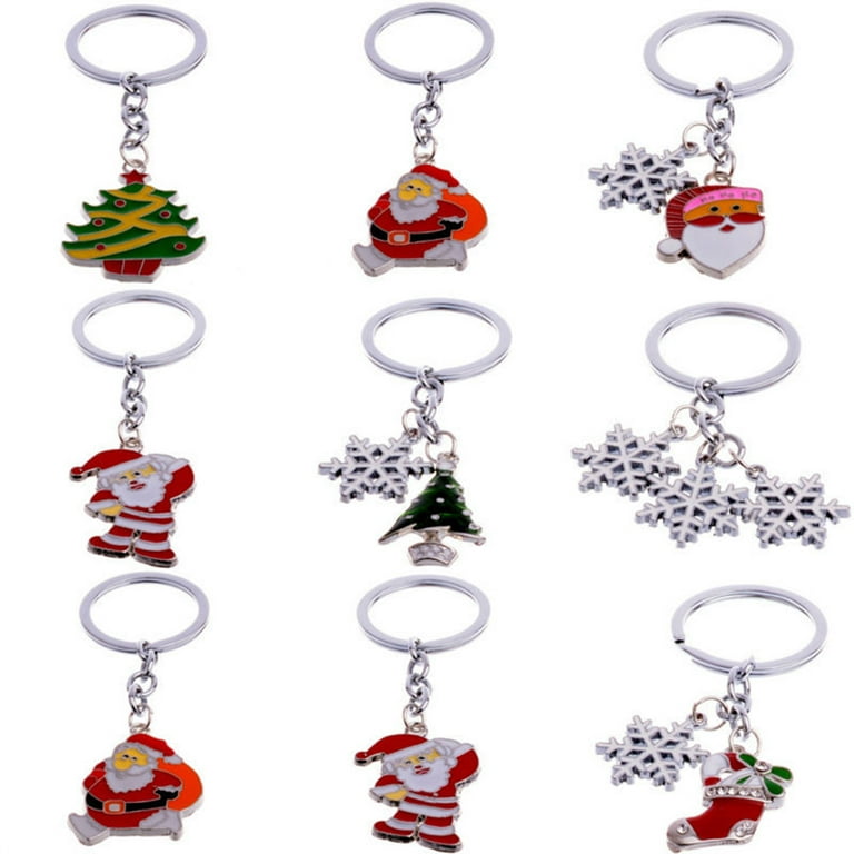 TheMonkeyCharmer Snowflake Keychain - Custom Gift - Silver Keychain - Holiday Key Chain - Initial Keychain - Best Friend Gift - Snow Keychain Unique Gift