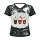 thumbnail image 3 of Camisas Navideñas Para Mujer, Blusas Con Estampado de Letras Divertidas de Verano, Camisetas Informales Con Cuello en V, Camisetas de Manga Corta Odeerbi ODB195621, 3 of 6