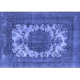 thumbnail image 1 of Ahgly Company Machine Washable Indoor Rectangle Oriental Blue Industrial Area Rugs, 4' x 6', 1 of 4