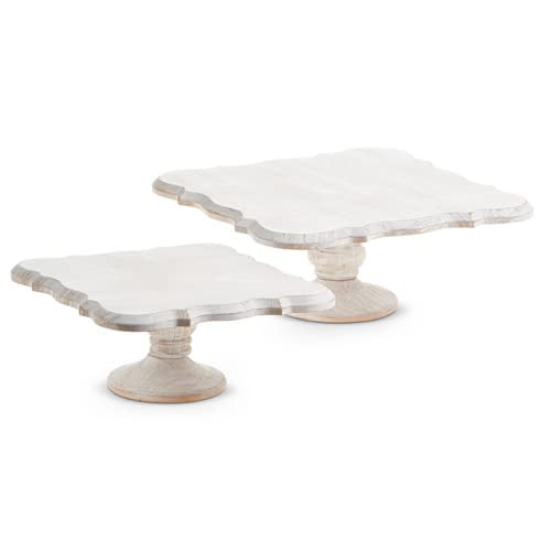 Raz Imports 2023 Jingle and Cocoa 13" Square Pedestals, Set of 2