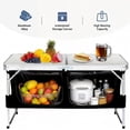 thumbnail image 3 of Acpouw Camping Table Portable, Lightweight Outdoor Table Height Adjustable for BBQ, Patio, Beach, Backyard, Party, Travel Cooking, 3 of 7