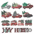 thumbnail image 2 of Juego de adornos navideños de madera: 24 piezas de decoraciones festivas para árboles de Navidad y más, 2 of 4