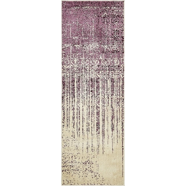 Unique Loom Tapis de Course Transitionnel Violet Contemporain Del Mar (2' 2 x 6' 0)