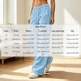 thumbnail image 2 of Tsivenald Womens Wide Leg Sweatpants High Waisted Drawstring Elastic Baggy Lounge Pants with Pockets Athletic Casual Workout Pants, 2 of 6