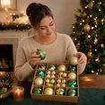 thumbnail image 6 of Qwtwty 16 Pcs Christmas Tree Ornaments Set, Shatterproof Colorful Plastic Decorative Christmas Bauble for Home Holiday Wedding Party Decor, 6 of 7