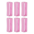 thumbnail image 1 of Unique Bargains 6pack Watch Strap Loop Fastener Rings 26mm Rubber Watch Holder Keeper Pink, 1 of 6