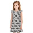 thumbnail image 1 of Fotbe Gray Tractor Vestido de Dormir para Niñas de 3 a 10 Años, Mangas Cortas, Estilo Princesa, Pijama Camisón con Mangas Voladas-XX-Large, 1 of 6