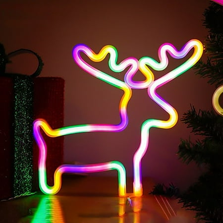 

TANGNADE Christmas Decorations Home Decor Party Lights Decorations LED Styling Light Led Decorative Small Night Lights Neon Model