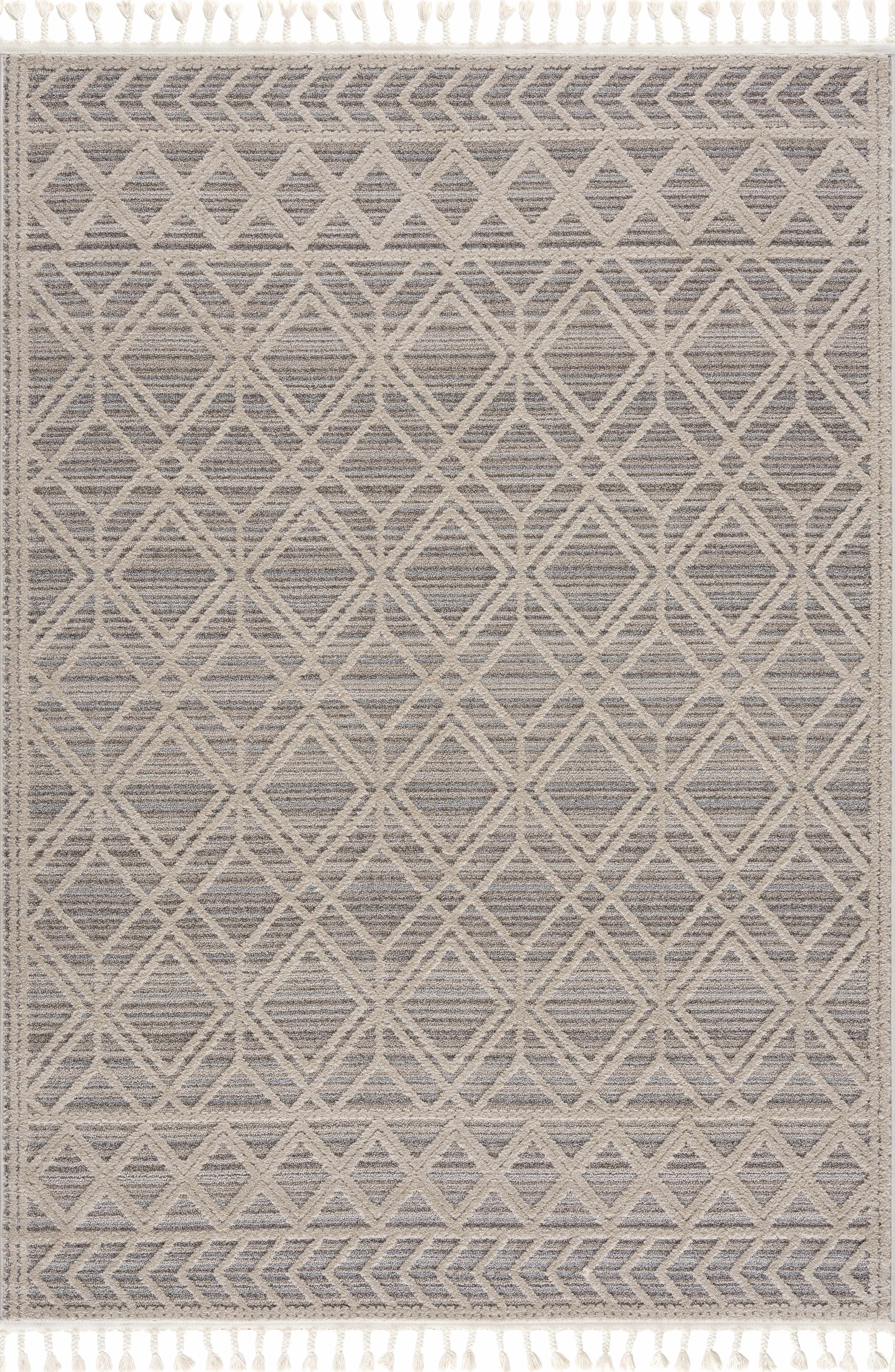 BoutiqueRugs Magnolia Contemporary, Transitional Runner Rug - Beige, Brown, Dark Gray - 2'7" x 7'3" Runner